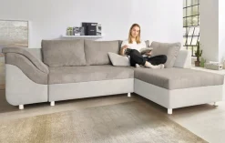 COLLECTION AB Ecksofa »Sally L-Form, B: 256 cm« 1 Zierkissen, optional Schlaffunktion & Bettkasten