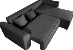 COLLECTION AB Ecksofa »Sara Ecke« Eckfsofa,Bettfunktion,Bettkasten,Bonnelfederkern,wahlweise mit Topper