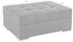 COLLECTION AB Polsterhocker »Josy, B: 97 cm« individuell zu kombinieren, Federkern
