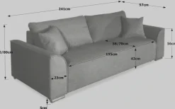 COLLECTION AB Schlafsofa »Sara Sofa« Schlafsofa,Bettfunktion,Bettkasten,Bonnelfederkern,optional mit Topper