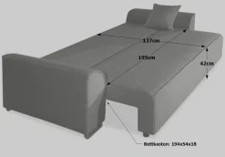 COLLECTION AB Schlafsofa »Sara Sofa« Schlafsofa,Bettfunktion,Bettkasten,Bonnelfederkern,optional mit Topper