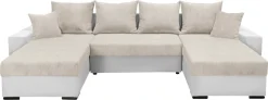 COLLECTION AB Wohnlandschaft »Josy XL U-Form, B: 313 cm in Cord, Cord-Mix« Schlaffunktion, Bettkasten & 2 Zierkissen, Federkern