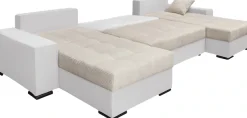 COLLECTION AB Wohnlandschaft »Josy XL U-Form, B: 313 cm in Cord, Cord-Mix« Schlaffunktion, Bettkasten & 2 Zierkissen, Federkern