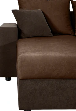 COLLECTION AB Wohnlandschaft »Pico U-Form, B: 252 cm« Schlaffunktion, Bettkasten & 2 Zierkissen