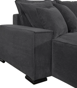 COLLECTION AB Wohnlandschaft »Manhattan U-Form, B: 313 cm, in Breit- oder Normalcord« Schlaffunktion, Bettkasten & Zierkissen, Federkern