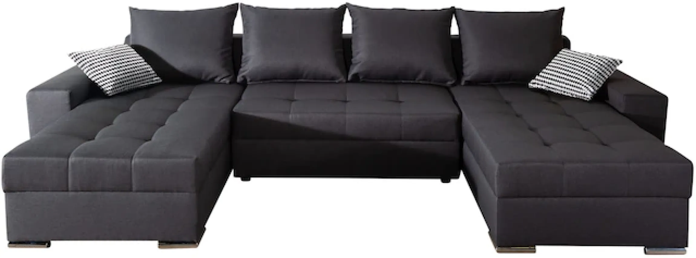 COLLECTION AB Wohnlandschaft »Josy XL U-Form, Breite: 313 cm« Schlaffunktion, Bettkasten & 2 Zierkissen, Federkern