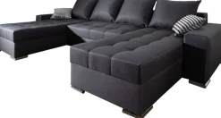 COLLECTION AB Wohnlandschaft »Josy XL U-Form, Breite: 313 cm« Schlaffunktion, Bettkasten & 2 Zierkissen, Federkern