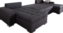 COLLECTION AB Wohnlandschaft »Josy XL U-Form, Breite: 313 cm« Schlaffunktion, Bettkasten & 2 Zierkissen, Federkern