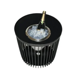 COOTAB Cooler Table Beistelltisch »Beistelltisch mit Edelstahl-Weinkühler Copenhagen 45 cm schwarz« 1 Stk. tlg.