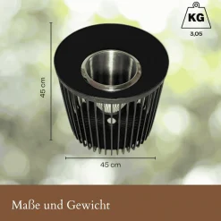 COOTAB Cooler Table Beistelltisch »Beistelltisch mit Edelstahl-Weinkühler Copenhagen 45 cm schwarz« 1 Stk. tlg.
