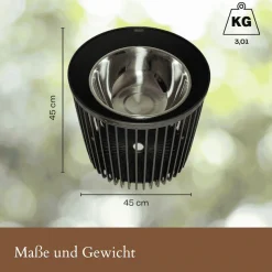 COOTAB Cooler Table Beistelltisch »4-in-1 Loungetisch mit Edelstahl-Kühler Copenhagen 45 cm schwarz« 1 Stk. tlg. Wetterfest, Pflegeleicht, Hitzebeständig, Stapelbar