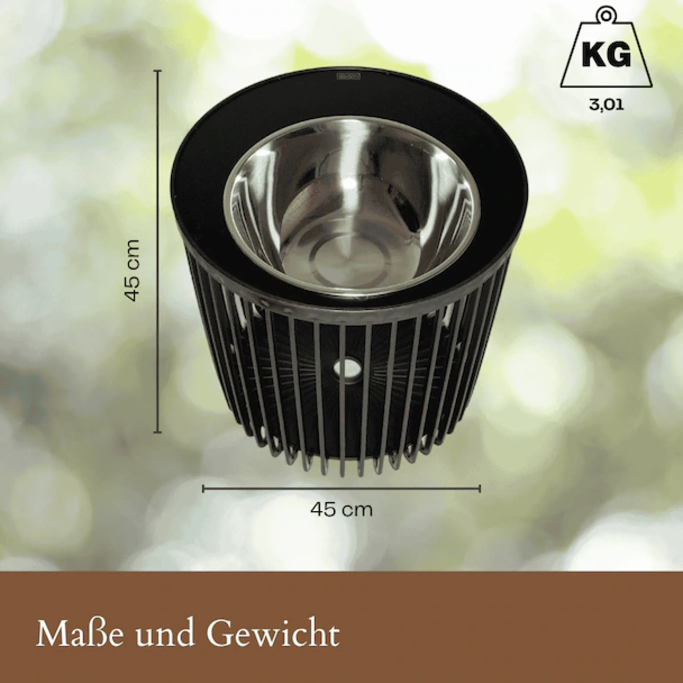 COOTAB Cooler Table Beistelltisch »4-in-1 Loungetisch mit Edelstahl-Kühler Copenhagen 45 cm schwarz« 1 Stk. tlg. Wetterfest, Pflegeleicht, Hitzebeständig, Stapelbar