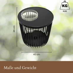 COOTAB Cooler Table Beistelltisch »4-in-1 Loungetisch mit Acryl-Weinkühler Copenhagen 45 cm schwarz« 1 Stk. tlg. Wetterfest, Pflegeleicht, Hitzebeständig, Stapelbar