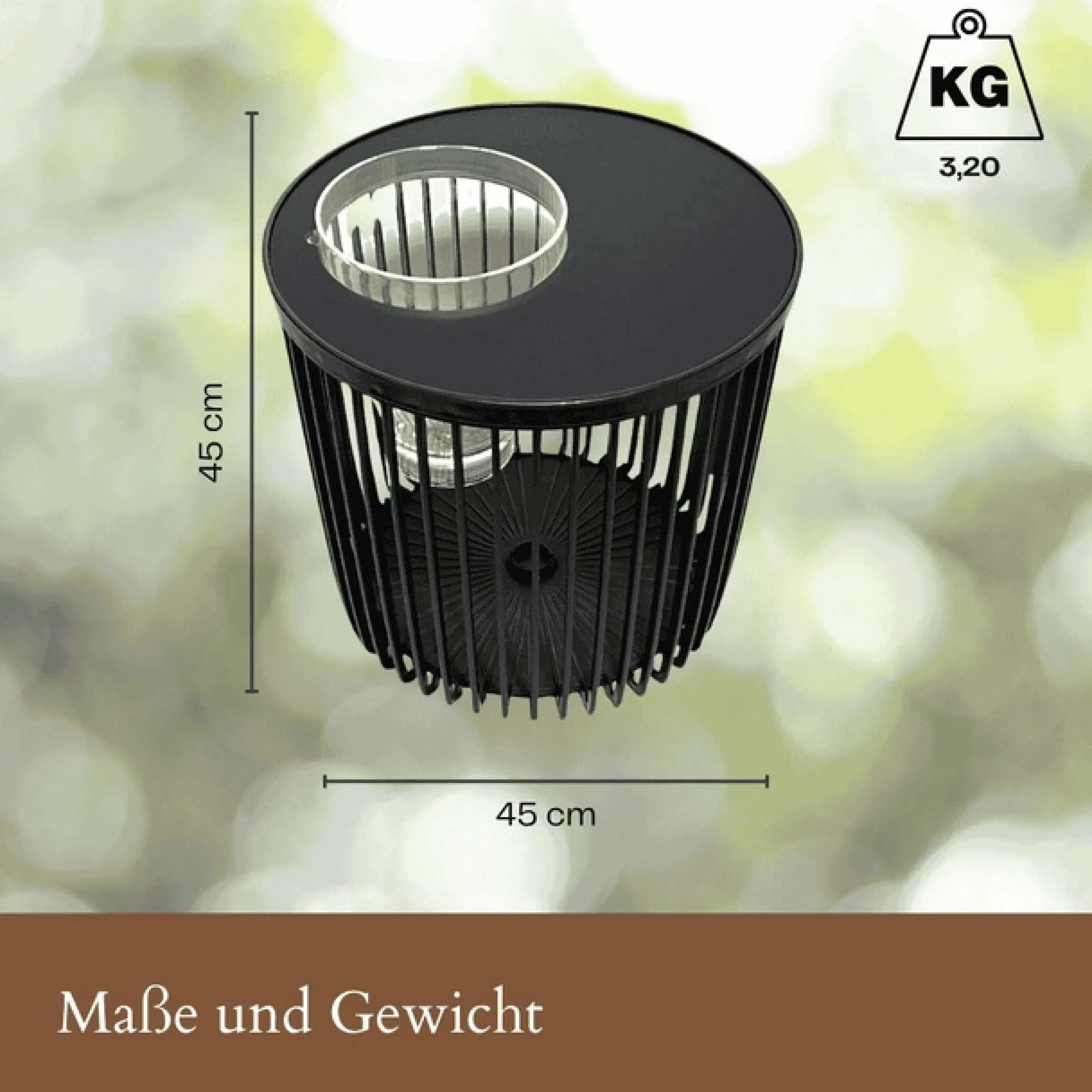 COOTAB Cooler Table Beistelltisch »4-in-1 Loungetisch mit Acryl-Weinkühler Copenhagen 45 cm schwarz« 1 Stk. tlg. Wetterfest, Pflegeleicht, Hitzebeständig, Stapelbar