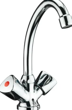 CORNAT Waschtischarmatur »"Lisa" - Verchromter Messingkörper - Hohe Auslaufhöhe - Schwenkbar« Ohne Ablaufgarnitur / Wasserhahn Bad / Waschbecken-Armatur/ Badarmatur