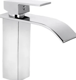 CORNAT Waschtischarmatur »Verchromter Druckgusskörper / Mühelose Schaftbefestigung /« Mit Druck-Ablaufventil / Wasserhahn fürs Bad / Schwallauslauf