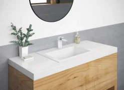 CORNAT Waschtischarmatur »Verchromter Druckgusskörper / Mühelose Schaftbefestigung /« Mit Druck-Ablaufventil / Wasserhahn fürs Bad / Schwallauslauf