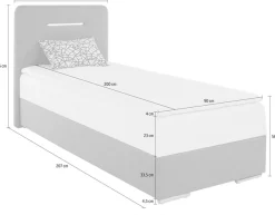 COTTA Boxbett »Lighstar« inklusive LED-Beleuchtung, Topper, Bettkasten und Zierkissen