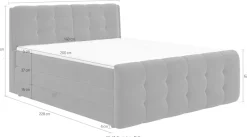COTTA Boxspringbett »Fort mit Bettkasten, inkl. Topper« erhältlich in verschiedenen Breiten (160cm, 180cm & 200cm)