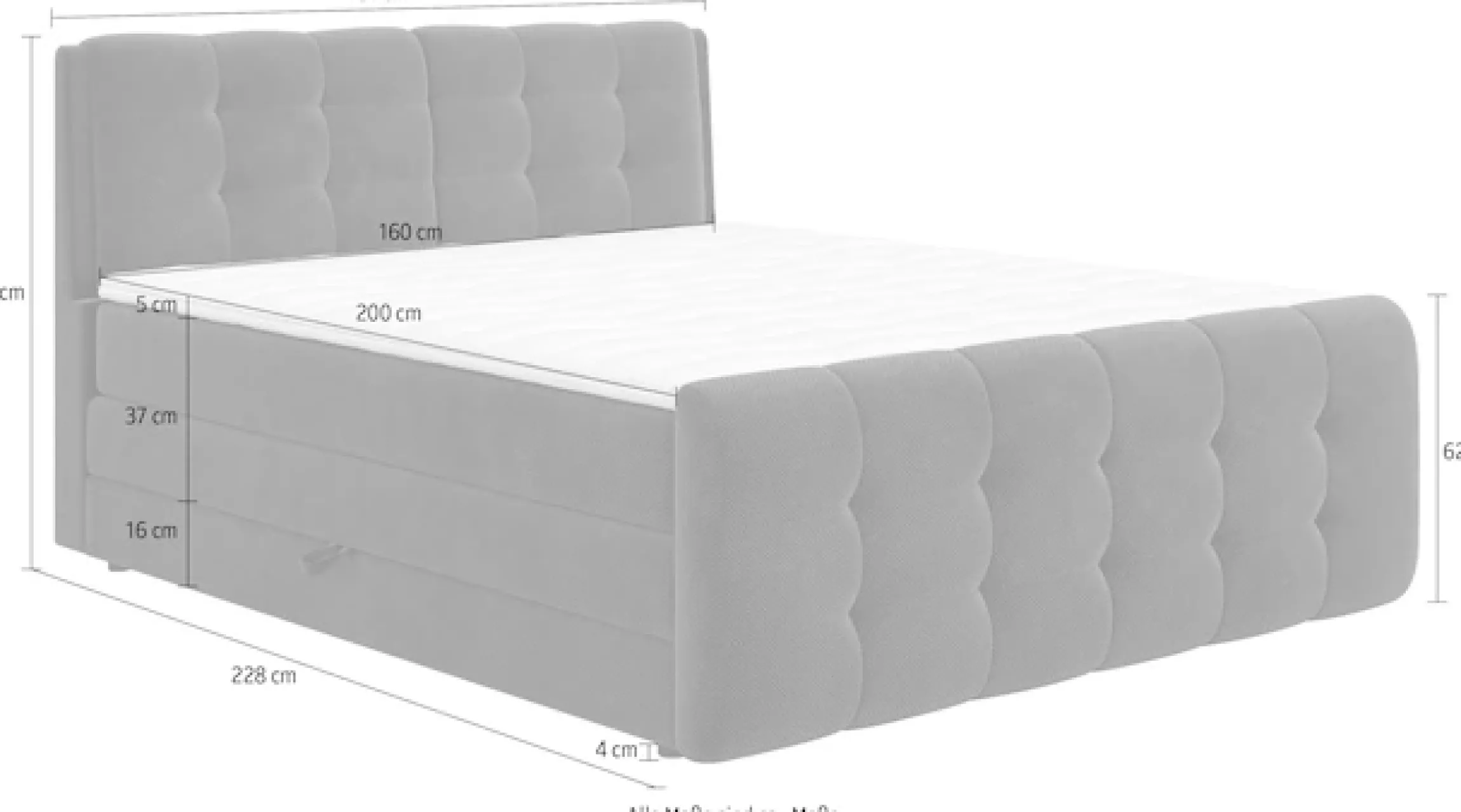 COTTA Boxspringbett »Fort mit Bettkasten, inkl. Topper« erhältlich in verschiedenen Breiten (160cm, 180cm & 200cm)