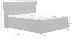 COTTA Boxspringbett »Sarah« inkl. Topper, 2 Matratzenkerne, Härtegrade H2, H3 oder H4