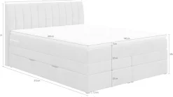 COTTA Boxspringbett »Shark inkl. Bettkasten und Topper« erhältlich in den Breiten 140x200cm, 160x200cm und 180x200cm