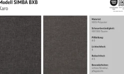 COTTA Boxspringbett »Simba in verschiedenen Farben und Breiten erhältlich, ohne Matratze« im Bezugsstoff: Karo