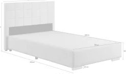 COTTA Boxspringbett »Simba in verschiedenen Farben und Breiten erhältlich, ohne Matratze« im Bezugsstoff: Karo