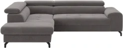 COTTA Ecksofa »Aura L-Form, B: 260 cm, inkl. Schlaffunktion, 3 verstellbare« mit Schlaffunktion, Bettkasten & Kopfteilverstellung