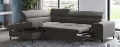 COTTA Ecksofa »Aura L-Form, B: 260 cm, inkl. Schlaffunktion, 3 verstellbare« mit Schlaffunktion, Bettkasten & Kopfteilverstellung