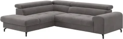 COTTA Ecksofa »Aura L-Form, B: 260 cm, inkl. Schlaffunktion, 3 verstellbare« mit Schlaffunktion, Bettkasten & Kopfteilverstellung