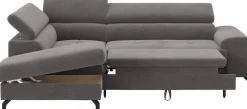 COTTA Ecksofa »Aura L-Form, B: 260 cm, inkl. Schlaffunktion, 3 verstellbare« mit Schlaffunktion, Bettkasten & Kopfteilverstellung
