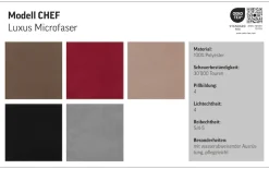 COTTA Ecksofa »Chef bequem, tolle Verarbeitungsdetails, Breite 262cm, L-Form« mit Kopfteilverstellung, edle Metallkufen, optional Schlaffunktion