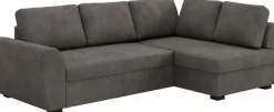 COTTA Ecksofa »Drift L-Form mit Ottomane, B: 253 cm« optional auch mit Schlaffunktion, Wellenunterfederung