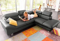 COTTA Ecksofa »Driver L-Form, B: 265cm, moderne Couch, Wellenunterfederung, inkl. 3 x« Kopfteilverstellung, optional Schlaffunktion & Bettkasten