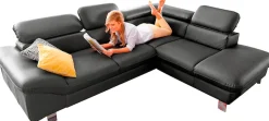 COTTA Ecksofa »Driver L-Form, B: 265cm, moderne Couch, Wellenunterfederung, inkl. 3 x« Kopfteilverstellung, optional Schlaffunktion & Bettkasten