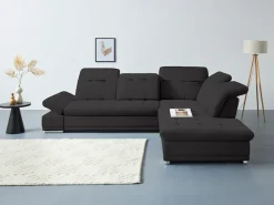 COTTA Ecksofa »Holiday L-Form mit Sitztiefen-, Armteil- und Kopfteilverstellung« wahlweise mit Schlaffunktion & Bettkasten