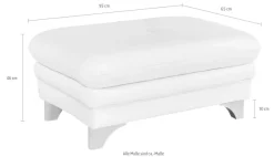 COTTA Polstergarnitur »Enterprise« Set,Set bestehend aus: 3-Sitzer mit Arm- & Kopfteilverstellung & Hocker