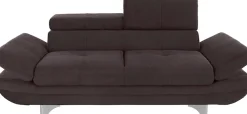 COTTA Polstergarnitur »Enterprise« Set,Set bestehend aus: 2-Sitzer mit Kopfteilverstellung & Hocker