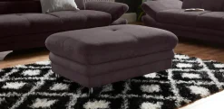 COTTA Polstergarnitur »Enterprise« Set,Set bestehend aus: 2-Sitzer mit Kopfteilverstellung & Hocker