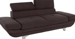 COTTA Polstergarnitur »Enterprise« Set,Set bestehend aus: 2-Sitzer mit Kopfteilverstellung & Hocker
