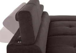 COTTA Polstergarnitur »Enterprise« Set,Set bestehend aus: 2-Sitzer mit Kopfteilverstellung & Hocker