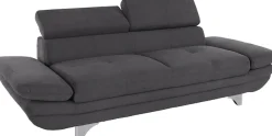 COTTA Polstergarnitur »Enterprise« Set,Set bestehend aus 2,5-Sitzer mit Arm- & Kopfteilverstellung & Hocker