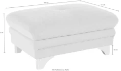 COTTA Polstergarnitur »Enterprise« Set,Set bestehend aus 2,5-Sitzer mit Arm- & Kopfteilverstellung & Hocker