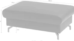 COTTA Polsterhocker »Kitty, B: 100 cm« individuell zu kombinieren
