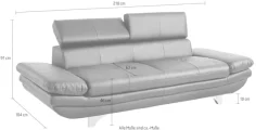 COTTA 2-Sitzer »Enterprise« Big-Sofa, mit Armteilverstellung & Kopfteilverstellung