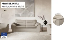 COTTA 2-Sitzer »Leandra« Polstergarnitur, auch als Set erhältlich