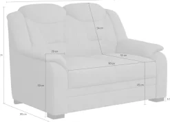 COTTA 2-Sitzer »Marcus« Sofa mit hoher Rückenlehne