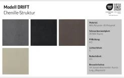 COTTA Wohnlandschaft »Drift U-Form Recamiere, Breite 327 cm« optional auch mit Schlaffunktion, Wellenunterfederung