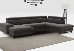 COTTA Wohnlandschaft »Emma U-Form, B: 328 cm« mit Kopfteilverstellung, optional Schlaffunktion & Bettkasten